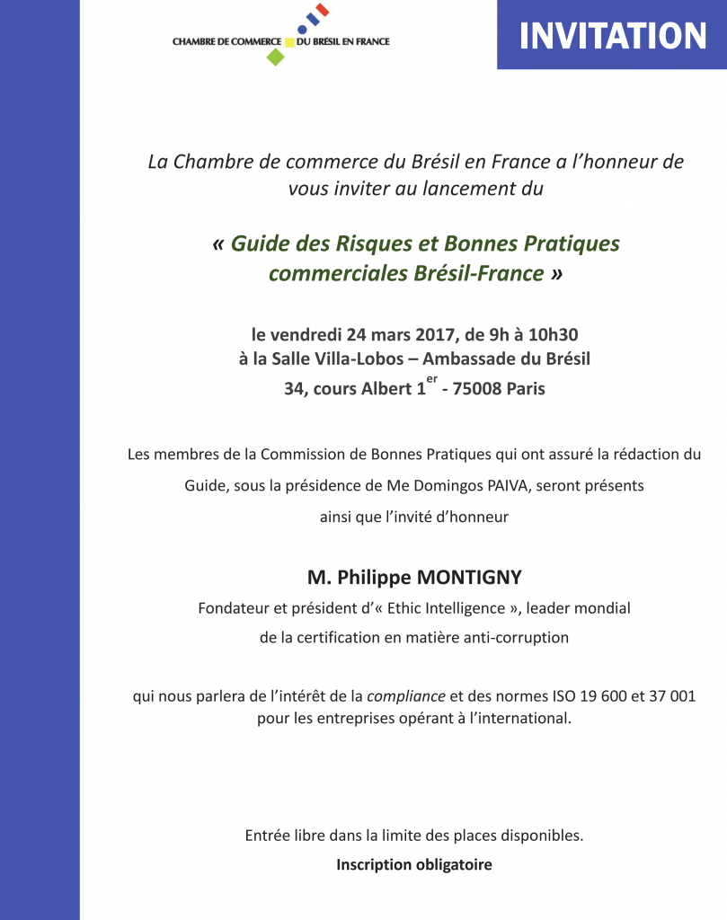 CCBF-Invitation - Lancement du Guide de Bonnes Pratiques