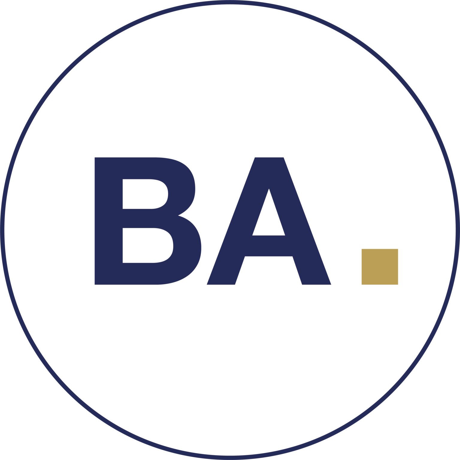 Logo BA rond contour bleu